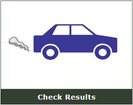 Car with tailpipe emissions and "Check Results" prited below.